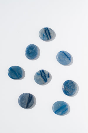
                
                    Load image into Gallery viewer, Blue Quartz Flat Stone
                
            