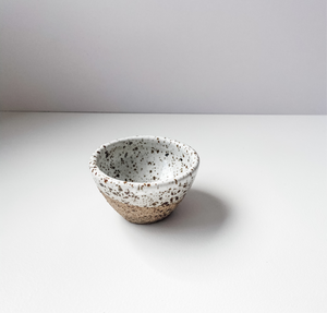 Claire Weibel Ceramics Mask Mixing Bowl - White Speckled